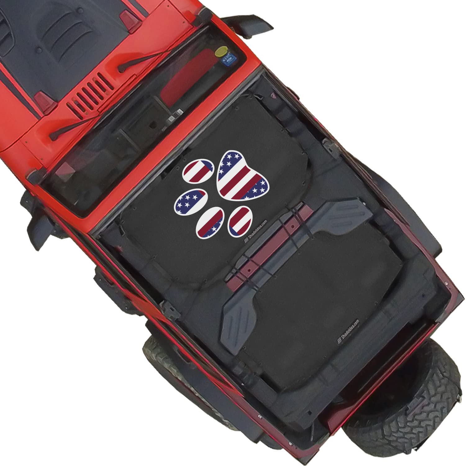 JK Sun Shade Top Compatible with Jeep Wrangler Sunshade Roof Front+Rear