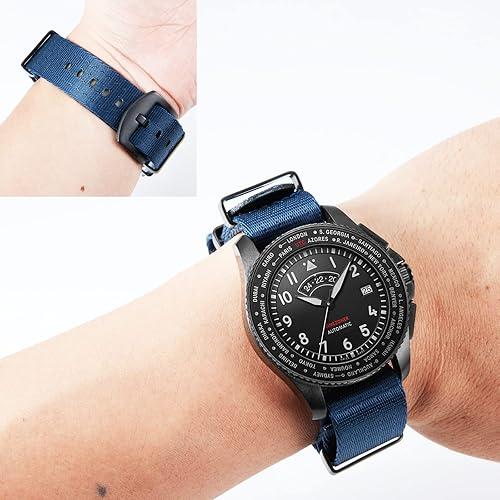 Miniatura 3 de BINLUN Nylon Watch Band Thick G10 Premium Ballistic Nylon Multicolor Replacement Watch Straps with SilverBlack Stainless Steel Buckle for Men Women