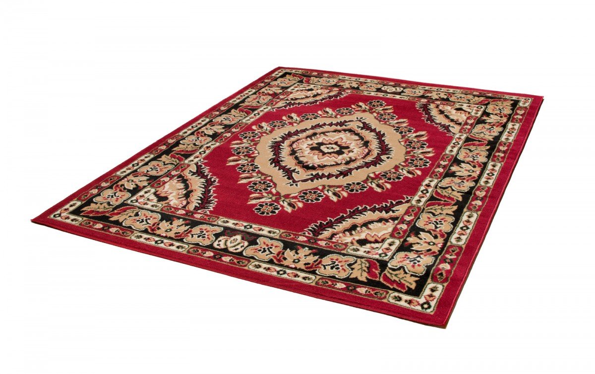 Carpeto Rugs Tappeto Salotto Orientale Pelo Corto - Tappeti Salotto Grandi Dimensioni - Tappeti Camera da Letto - Tappeti Soggiorno - Rosso - 100 x 200 cm