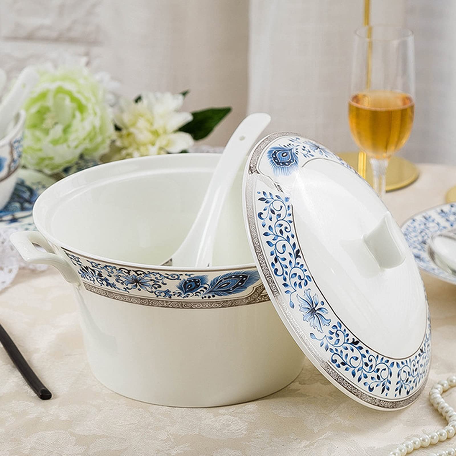 Zestaw Ceramicznych Naczyń Obiadowych W Stylu Retro, Piękny Zestaw Z Porcelany W Kolorze Złotym I Białym, Idealny Na Domowe Przyjęcie, Wesele, Hotel, Boże Narodzenie