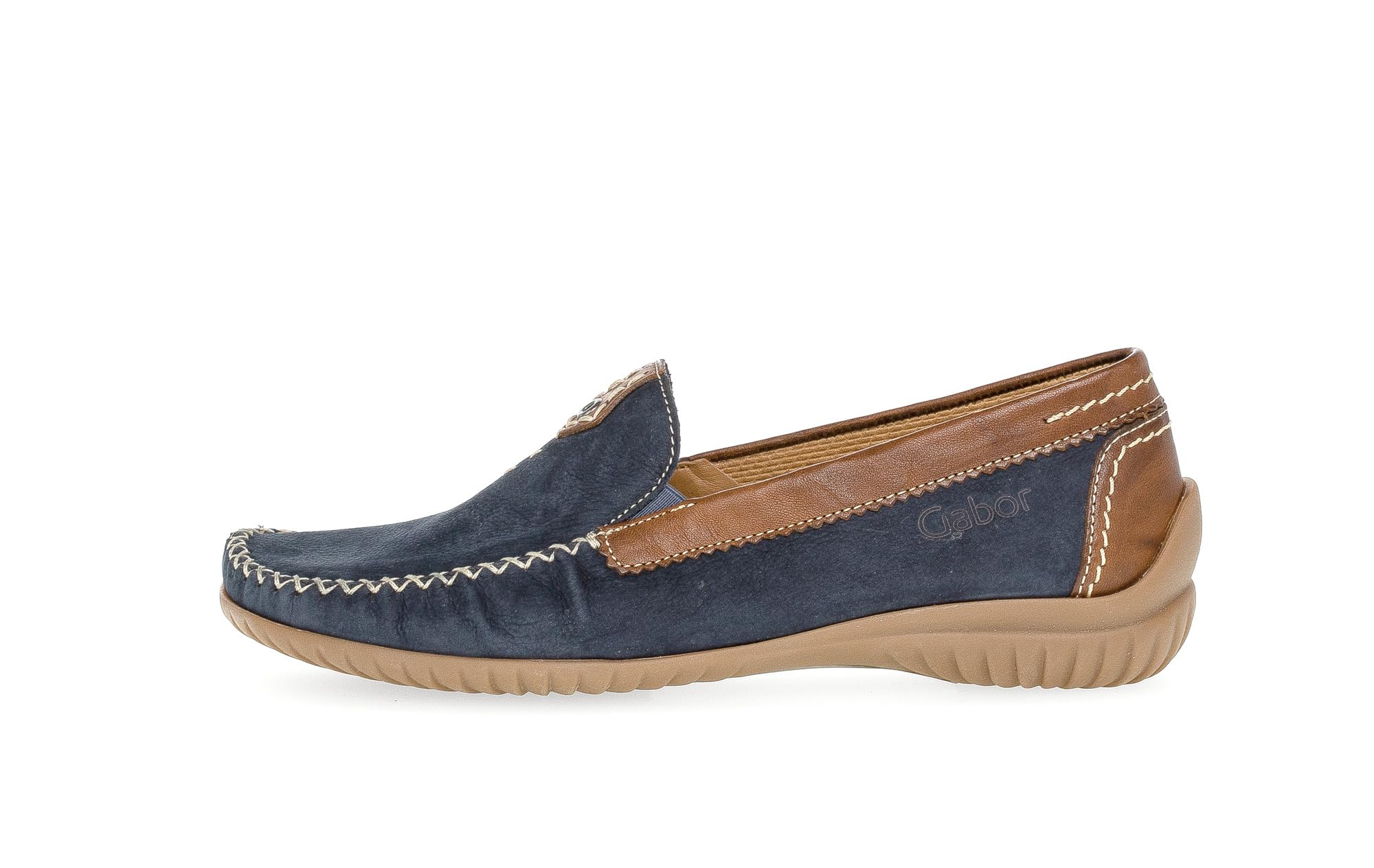 Gabor California | Nightblue Nubuck/Patent | Womens Slip On Moccasin Shoes