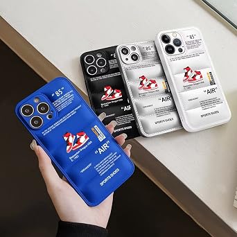 for iPhone 13 Pro Case,Cool Sports Shoes Brand Phone Case Cove, Cool Red Sneakers ins White or Black Label Pattern Soft Cover-Ultra Thin Soft Silicone Shockproof Cover for 13 pro