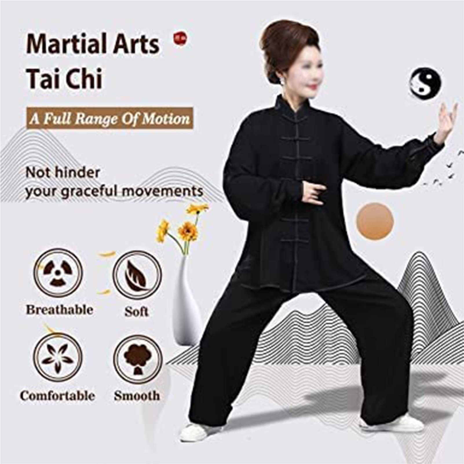 Tai Chi Uniforme Unisex Cotone E Lino Kung Fu Arti Marziali Abbigliamento Morbido Traspirante Meditazione Zen Wing Chun Abbigliamento Allenamento da Competizione