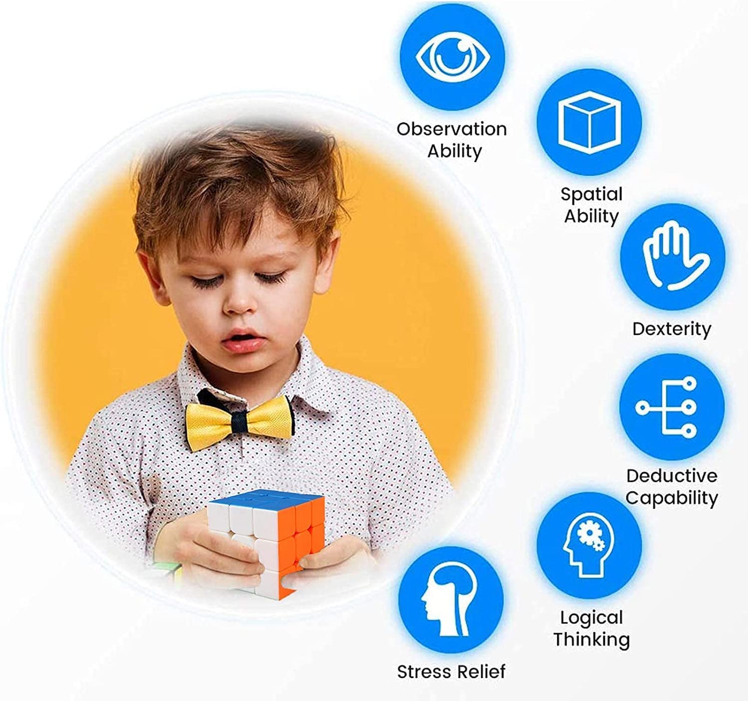 Glitzn Cube for Kids and Adults | Puzzle Games | Best Gift Option for Boys and Girls | Stickerless Rubiks Toys | Multi Color Sticker Less, Super Smooth (Multicolor) 3