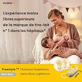 Medela Freestyle Hands-Free Breast Pump, Portable and Discreet Electric Dual Breast Pump with App Connectivity, Yellow - 3