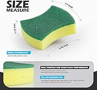 Vista 3 de Kitchen Cleaning Sponges,96 Pack Eco Non-Scratch for Dish,Scrub Sponges.