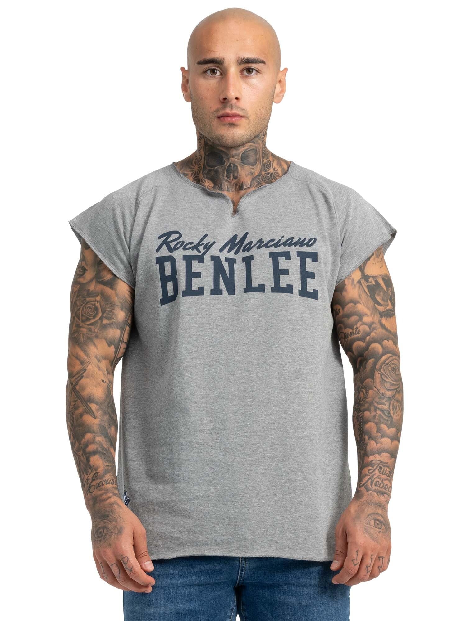 BENLEE Herren T-Shirt Normale Passform Edwards L, Marl Grey