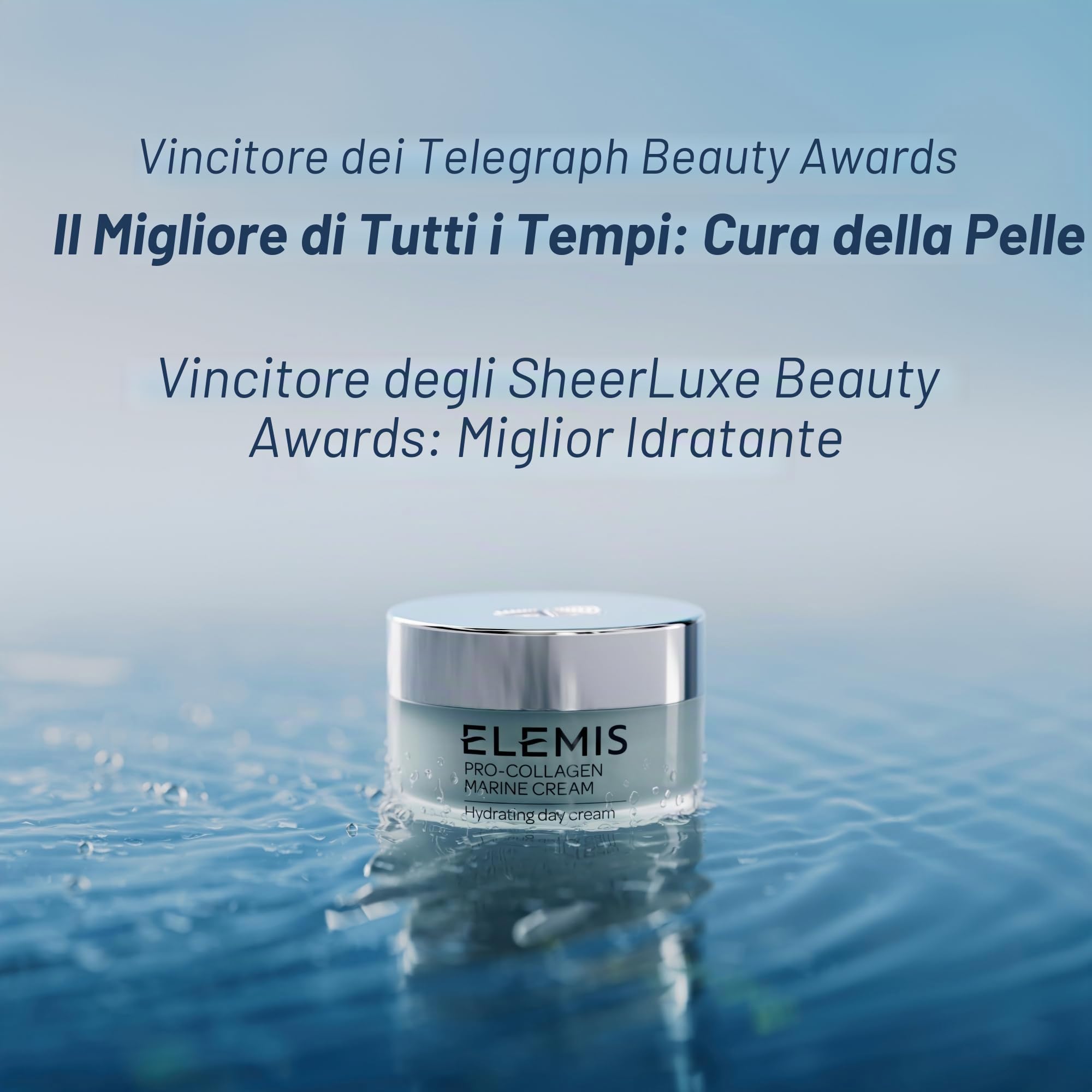 Elemis Marine Pro-Collagen Cream SPF30, Crema idratante quotidiana antirughe, Gel-crema leggero per tutti i tipi di pelle, Morbidezza, Luminosità, Protezione, 50 ml