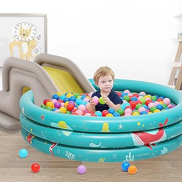 Pool Slide, Water Slide, Inflatable Slide, Inflatable Toy, Fall Prevention, Swimming Toy, Convenient Installation, Slippery, Suitable for Indoor/Outdoor/Beach/Pool/Garden/Backyard/Summer Water Parties, Lawn Play, Parent-child Activities, Heat Protection, Foot Pump Included