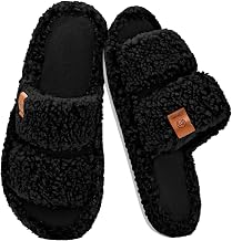 Donpapa Women's and Men's Warm Memory Foam Slippers Comfortable Winter Non-Slip Slippers Indoor/Outdoor