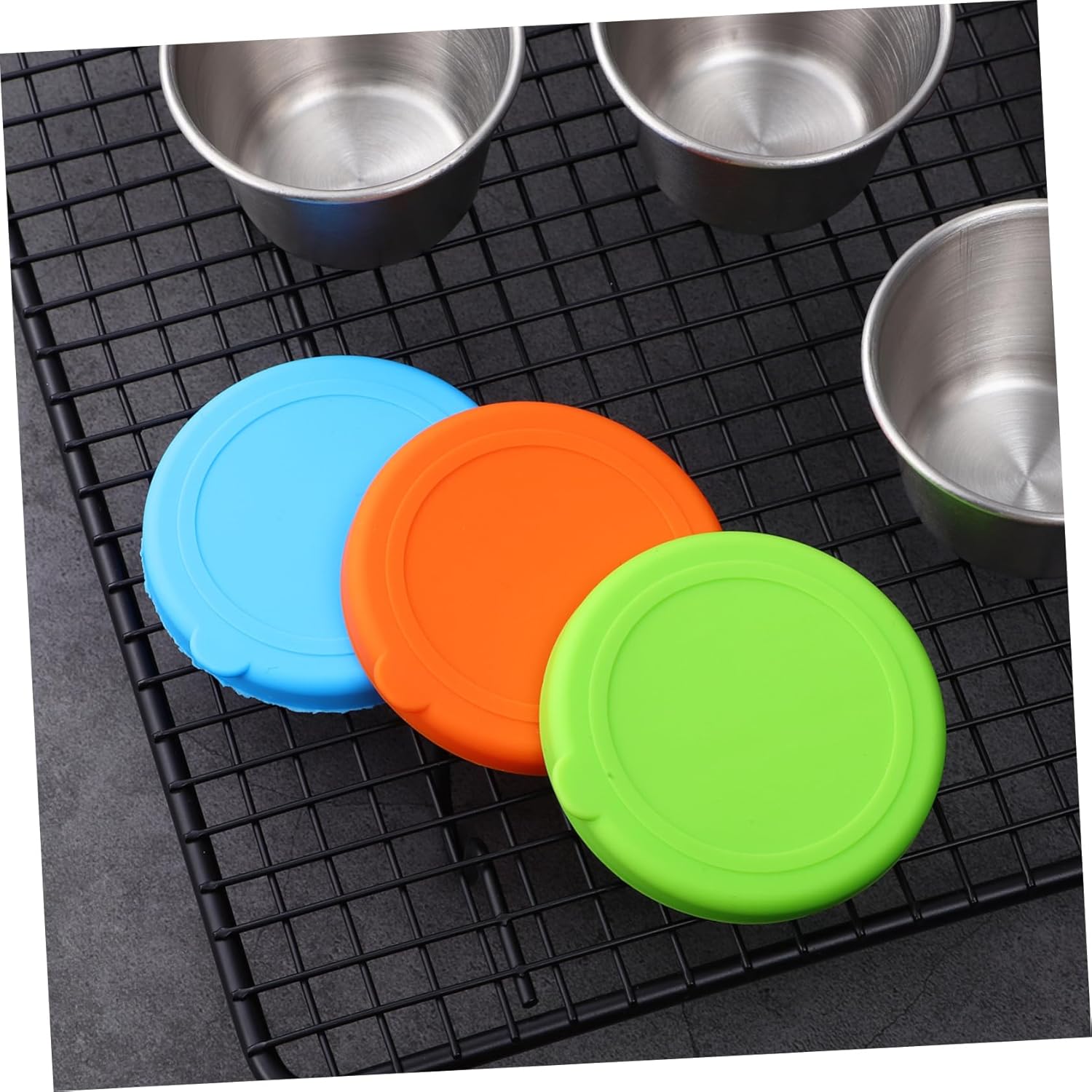 Zerodeko 40pcs Silicone Dipping Sauce Cups Lids Leakproof Condiment Containers for Salad Dressing Reusable and Flexible Design for Meal Prep and Storage