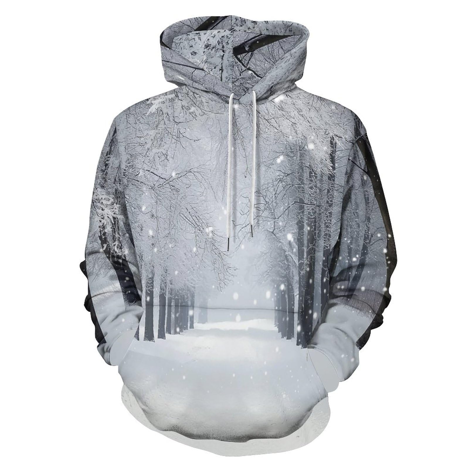 Pull décontracté homme forêt d'hiver pour un confort surdimensionné unique - 8