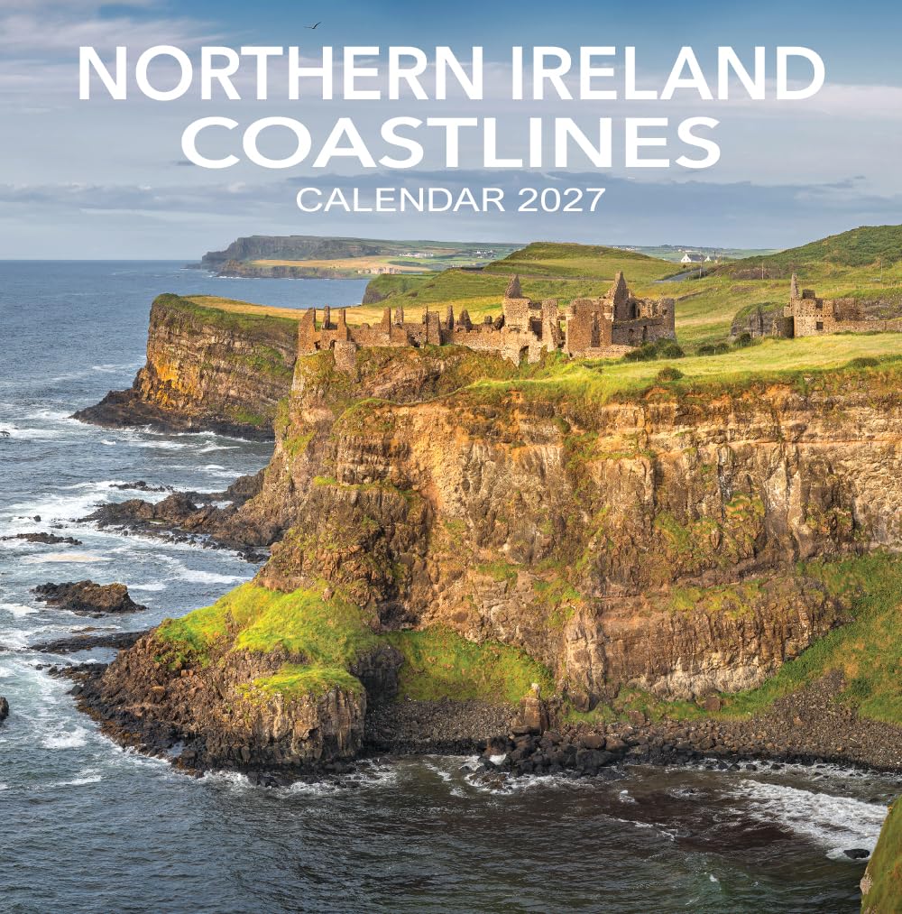 2027 Northern Ireland Calendar: Northern Ireland Coastlines - Square Wall Calendar - Month to View - 12 Months