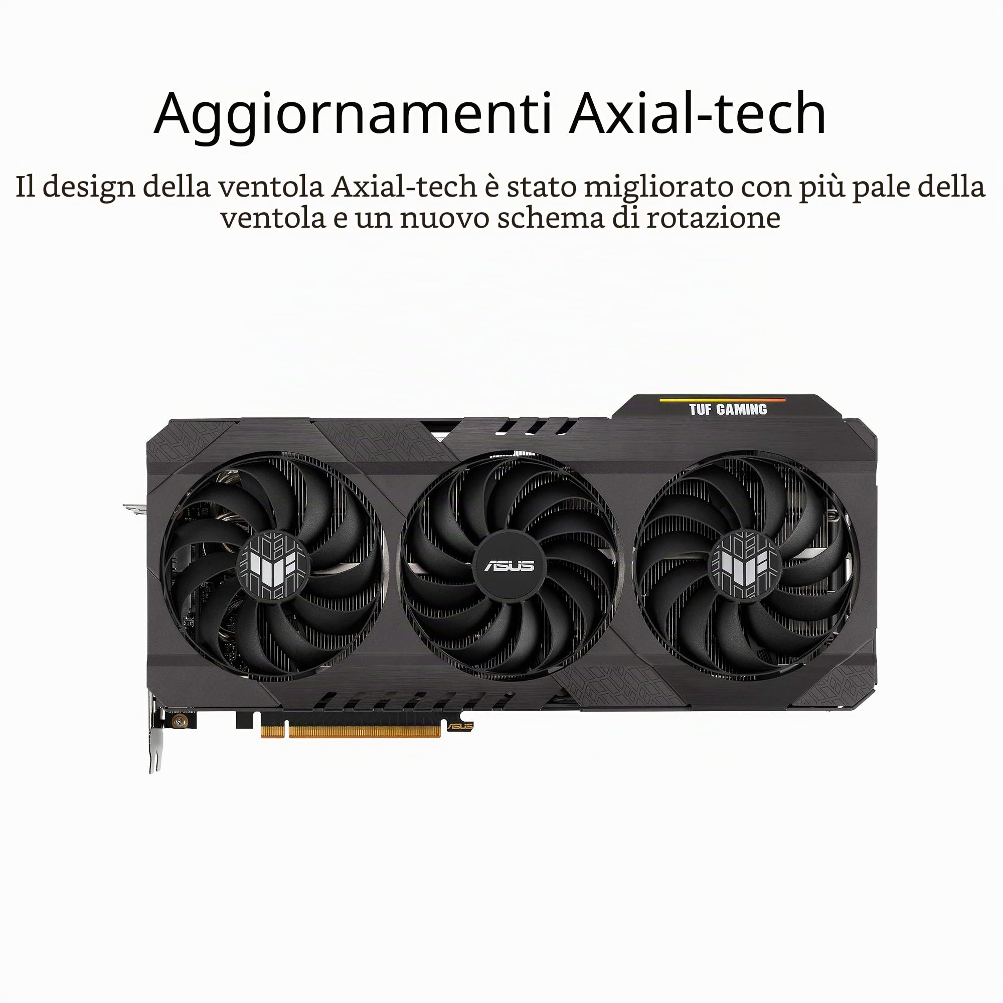 ASUS TUF Gaming AMD Radeon RX 6700 XT OC Edition Scheda Grafica, AMD RDNA 2, PCIe 4.0, 12GB GDDR6, HDMI 2.1, DisplayPort 1.4a, Ventole Axial Tech e Doppi Cuscinetti a Sfera, GPU Tweak II, Nero