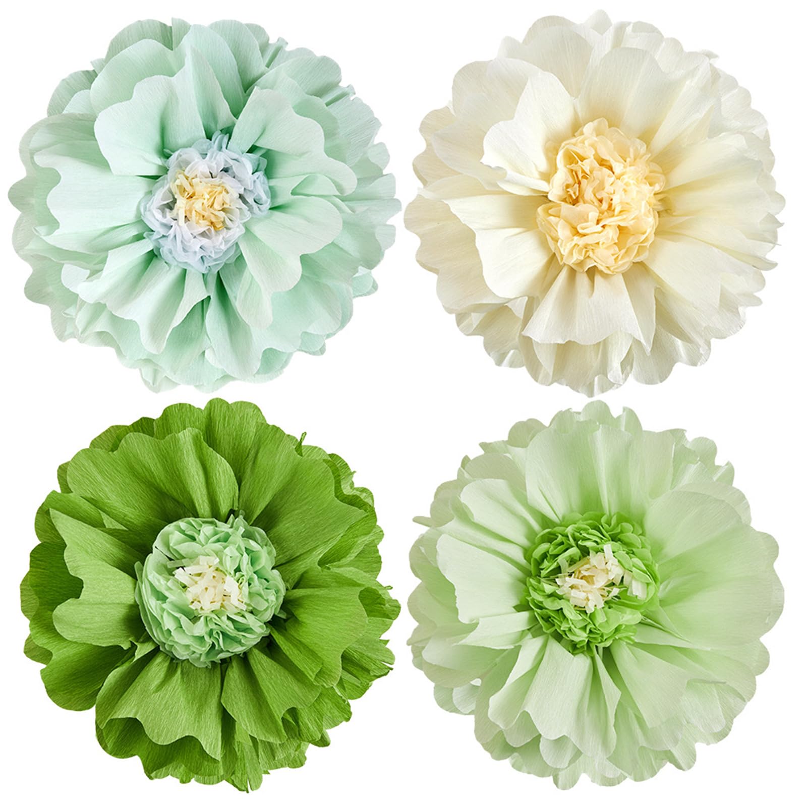 carotoe Of 4 Paper Flower Ball Decorations Hanging Ornament for Wedding Reception Bridal Showers Birthday Decoration Anniversary Celebration Decorations