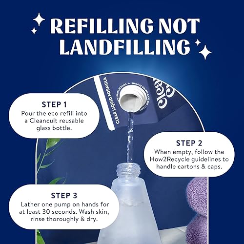 Miniatura 4 de Cleancult - Recambios de jabón líquido para manos - Minerales marinos - Hecho con mezcla de aloe vera y aceites esenciales - Nutre e hidrata la piel