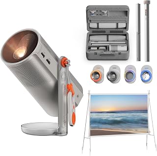 XGIMI MoGo 4 Laser Outdoor Beamer Set mit 70" Leinwand & PowerBase-Ständer