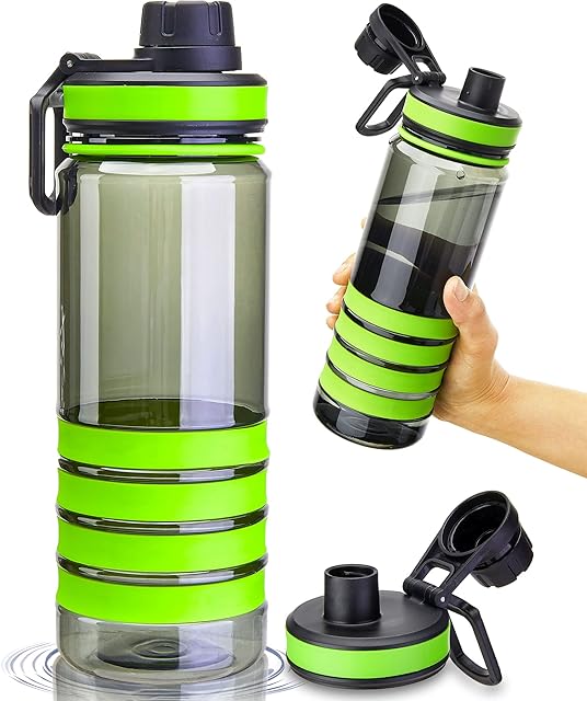 Lubibi Sports Water Bottle,750ml BPA Free Eco-Friendly Tritan Non-Toxic Plastic Leak-Proof Drinking Bottle For Children, Teenagers, Adults, Outdoors, Camping, Cycling, Fitness, Gym, Yoga 