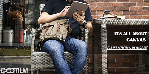 Miniatura 8 de Gootium Bolso bandolera de lona - Bolso bandolera pequeño Bolso de hombro vintage