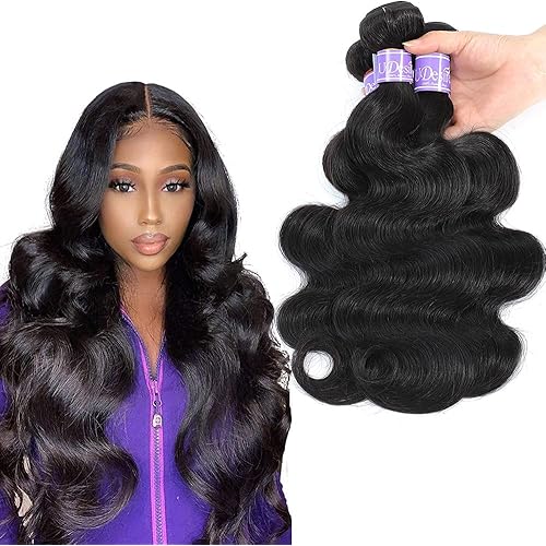 12A Brazilian Virgin Hair Body Wave 3 Bundles 285g 10 12 14inch 100% Unprocessed Virgin Brazilian Body Wave Human Hair Natural Black Brazilian Virgin Body Wave Weft