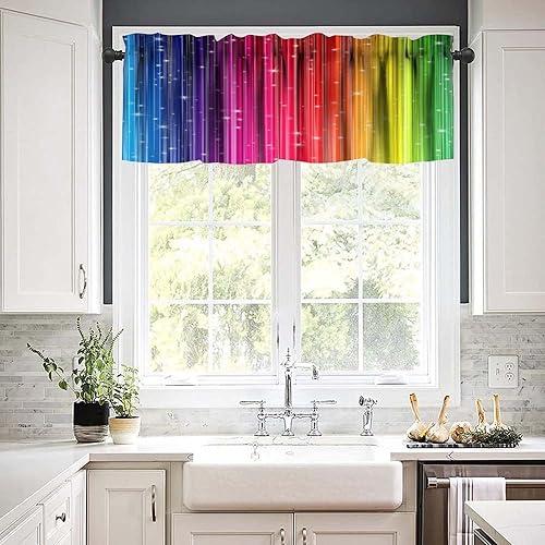 Miniatura 10 de Cenefa de gato de mediados de siglo para ventanas, cenefa de cortina de geometría abstracta, bolsillo para barra, cortinas de ventana pequeñas de