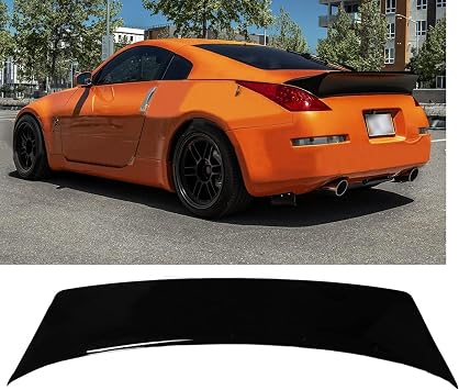Rear Spoiler for Nissan 350Z Fairlady Z33 2003 2004 2005 2006 2007 2008 Gloss Black V Style Trunk Wing ABS Painted Splitter