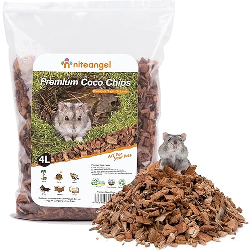 Niteangel Natural Coco/Cork Hamster Bedding Pet Litter for Dwarf Syrian Hamsters, Gerbils, mices, Degus or Other Small Animal