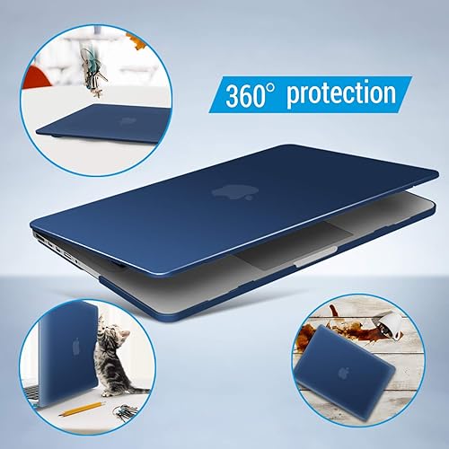 Miniatura 9 de IBENZER MR15-NVBL+1 compatible con MacBook Pro de 15 pulgadas 2012-2015, carcasa rígida suave al tacto con cubierta de teclado para Apple MacBook