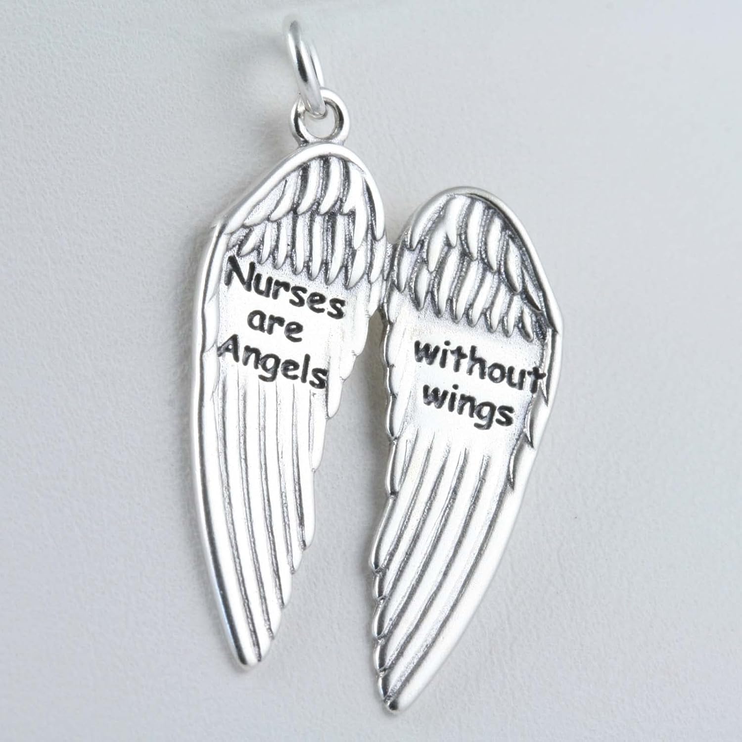 Nurses Are Angels without Wings 925 Solid Sterling Silver Charm Pendant Bracelet Jewelry Making Supply