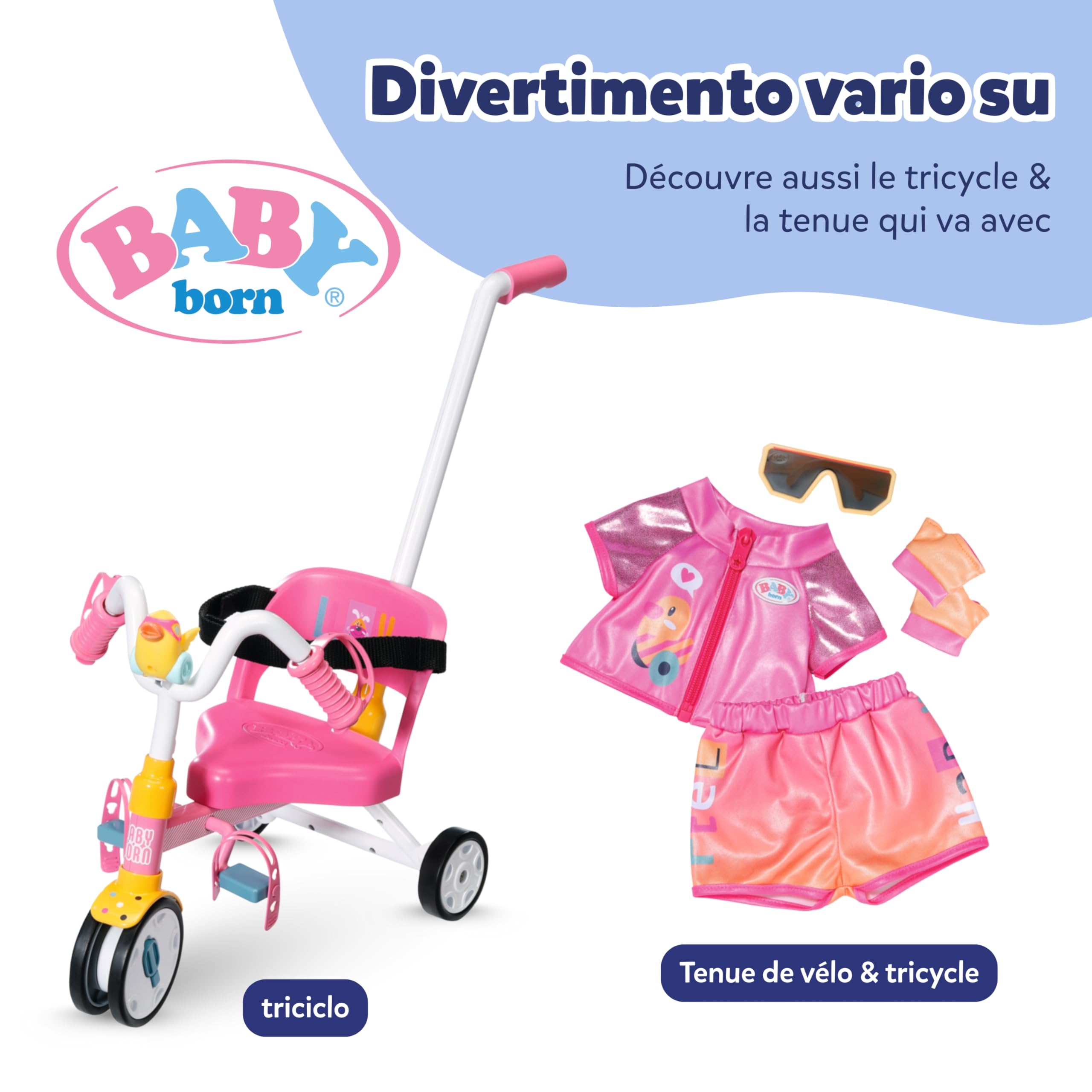 Casco da Bicicletta Baby Born per Bambole da 43 cm - Accessori di Alta qualità per Bambole - Adatto a Bambini dai 3 Anni in su