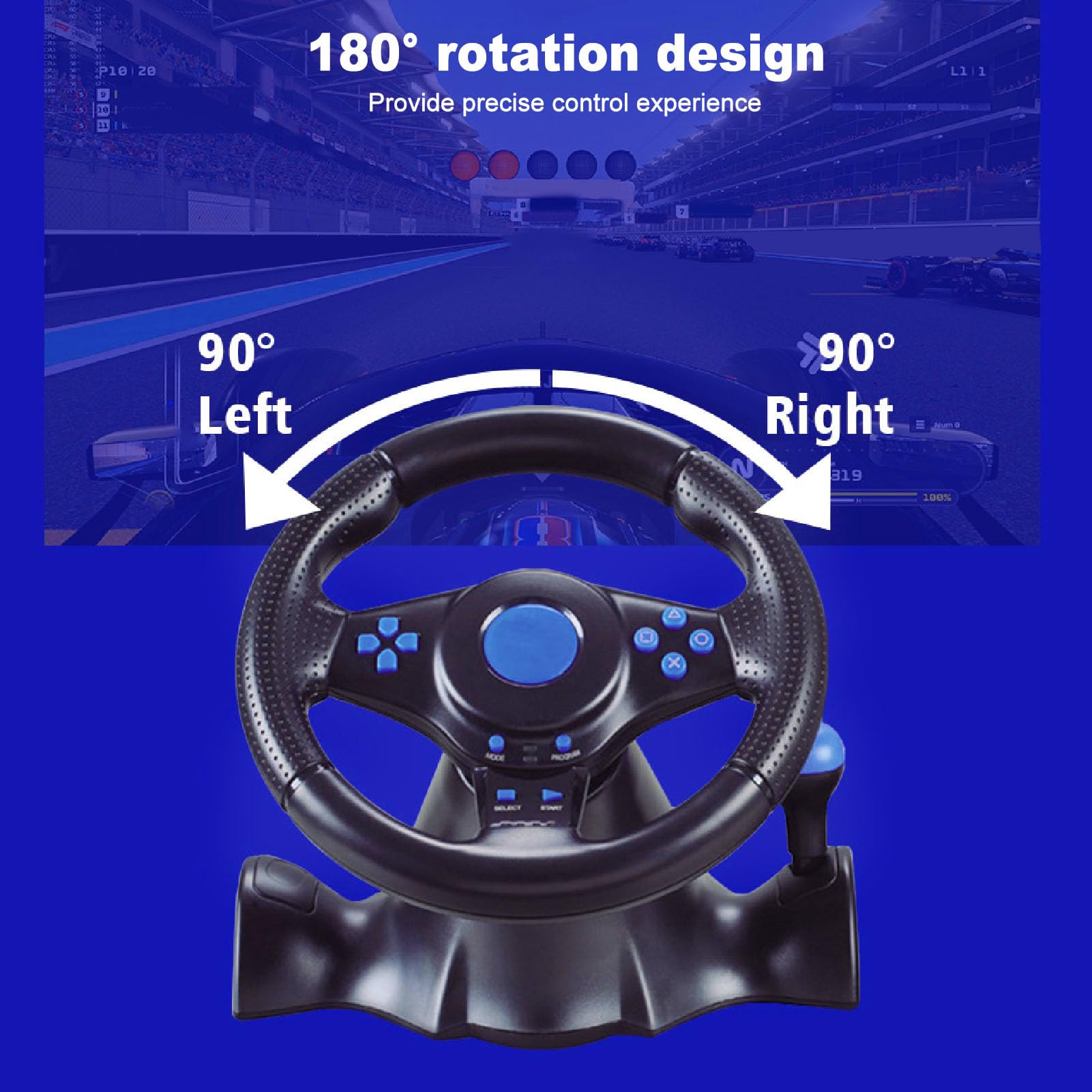 Volante de Carreras para PC con Pedales Lineales y Paletas para Need for Speed ​​Gamers, Kit de Simulador de Volante ABS para Adultos
