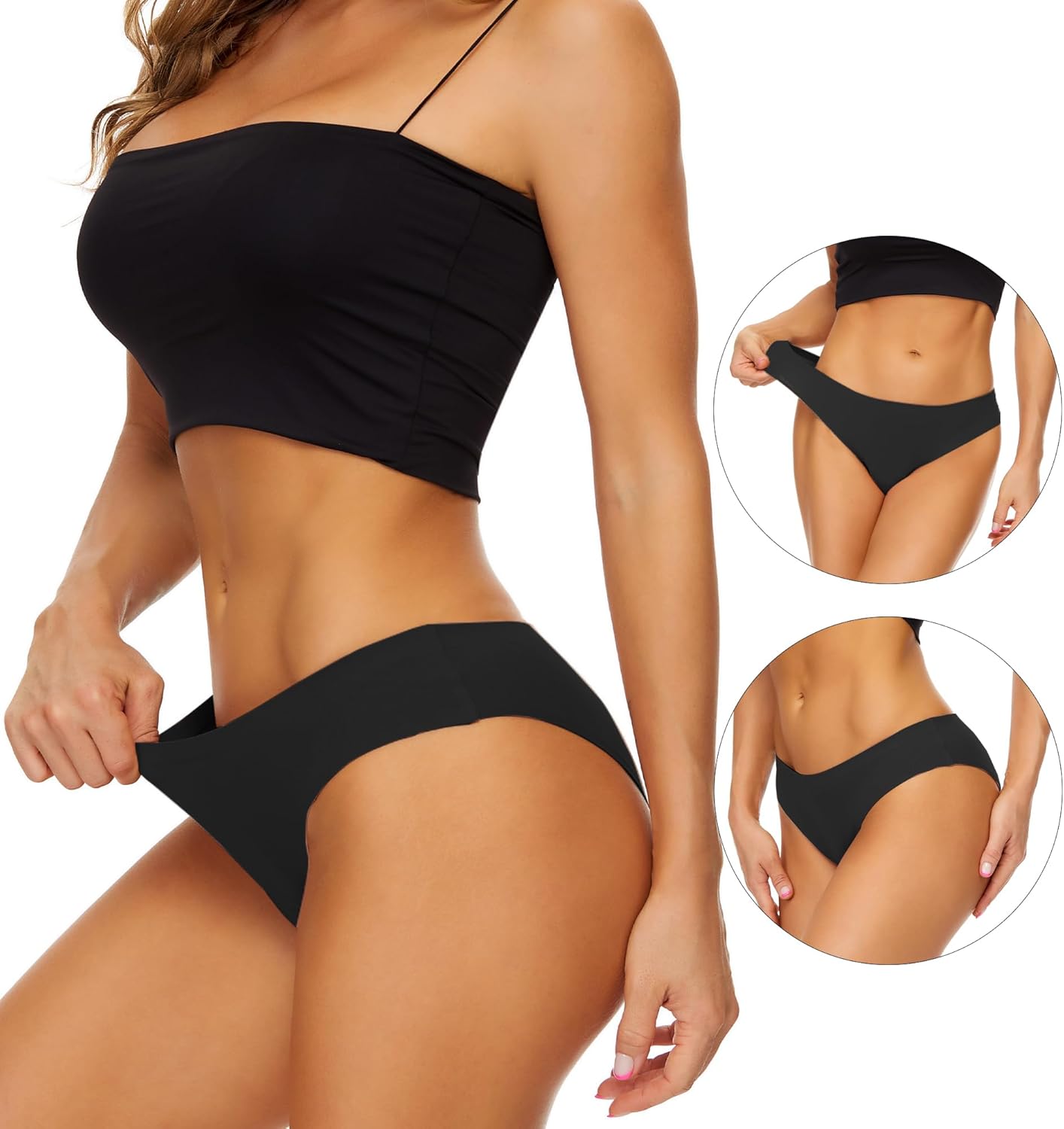 Period Underwear for Women Heavy Flow Cotton Briefs Menstrual Panties for Teens, Black,X-Large - Image 2