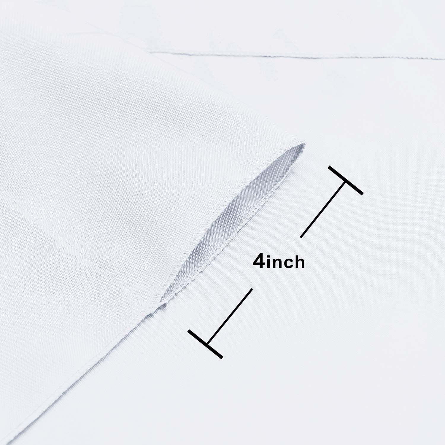 Hiasan White Backdrop Curtains for Parties, Polyester Photography Backdrop Drapes for Family Gatherings, Wedding Decorations, 5ftx10ft, Set of 2 Panels