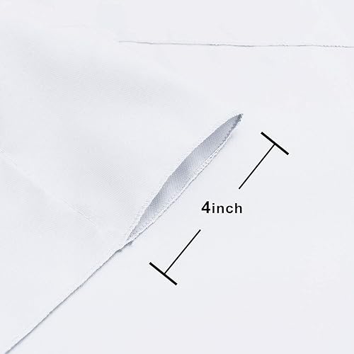 Miniatura 3 de Hiasan Cortinas de fondo blancas para fiestas cortinas de poliéster para fotografías familiares decoraciones de boda 5 x 10 pies juego de 2 paneles