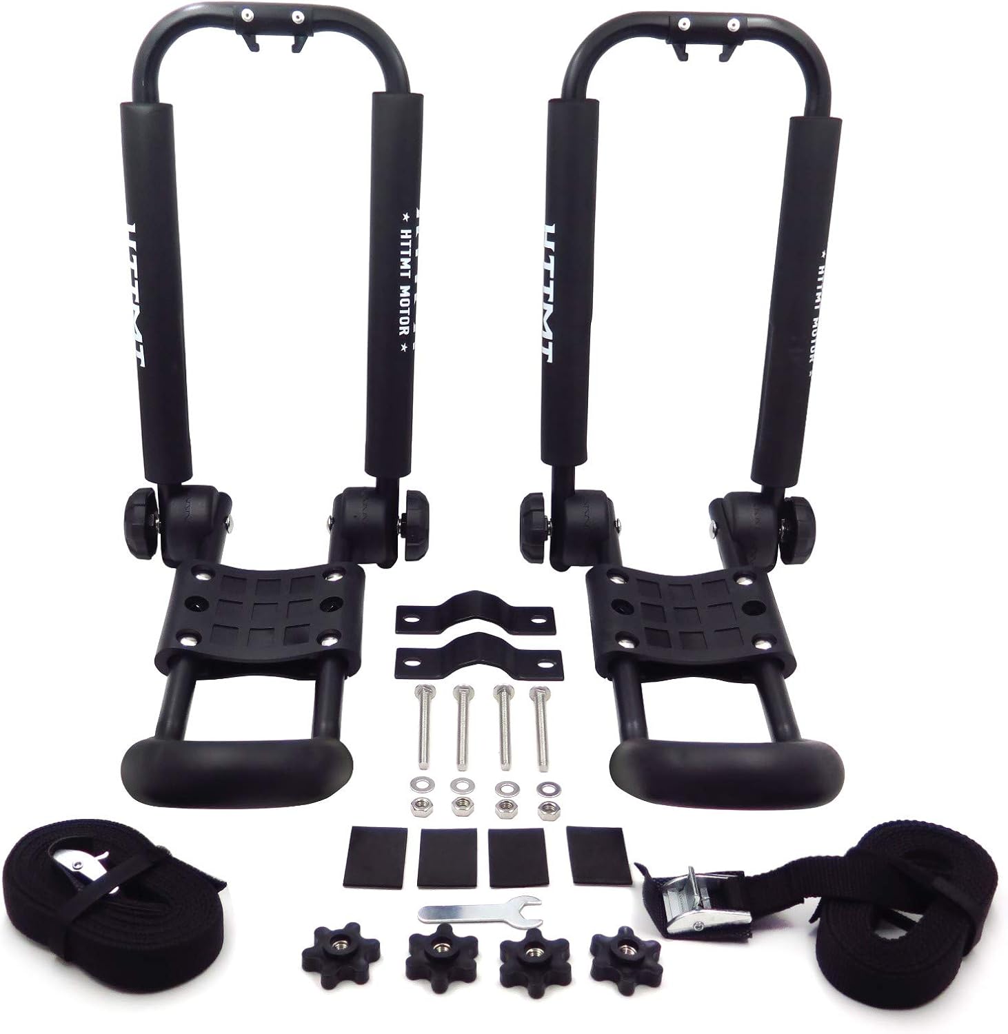 HTTMT KAYAK-FOLDABLE-A- 1 Pair Foldable Kayak (Style A) Carrier Boat Canoe Fold Rack Holder Snowboard J-Bar Roof Top Pair