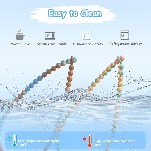 Miniatura 6 de Collar de dentición para bebé, diseño de seguridad integrado para niños pequeños, collar sensorial masticable para niños, niñas con autismo, TDAH,