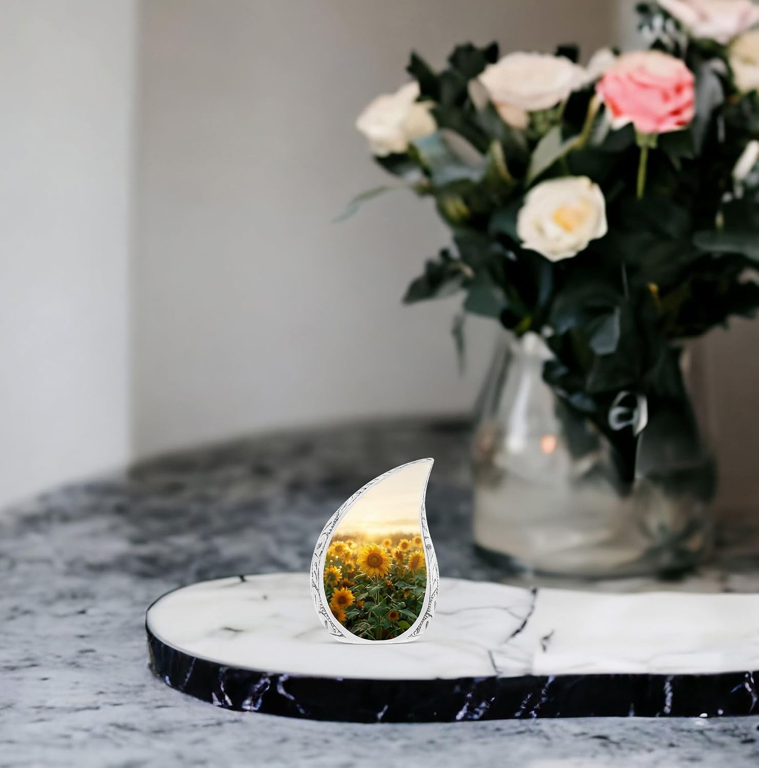 Golden Sunshine Dew - Cremation Urn for Adults - Little Keepsake Urns - 3 Inch - Pack of 4 - Decorative Urn for Male & Female - Small Urns for Human Ashes - Mini Urns for Funerals