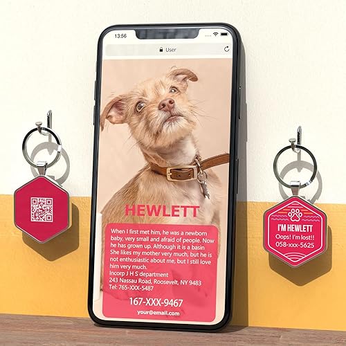 Miniatura 4 de Etiquetas de identificación personalizadas para perros con código QR, etiquetas de identificación para mascotas, etiquetas de identificación para