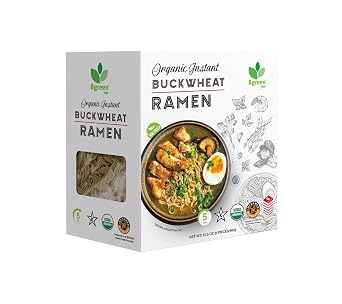 Big Green Organic Food - Organic Instant Buckwheat Ramen, USDA Organic, Add Directly to Broth, Ready to Eat Meals, Air-Dried, Non-Fried 3 Box