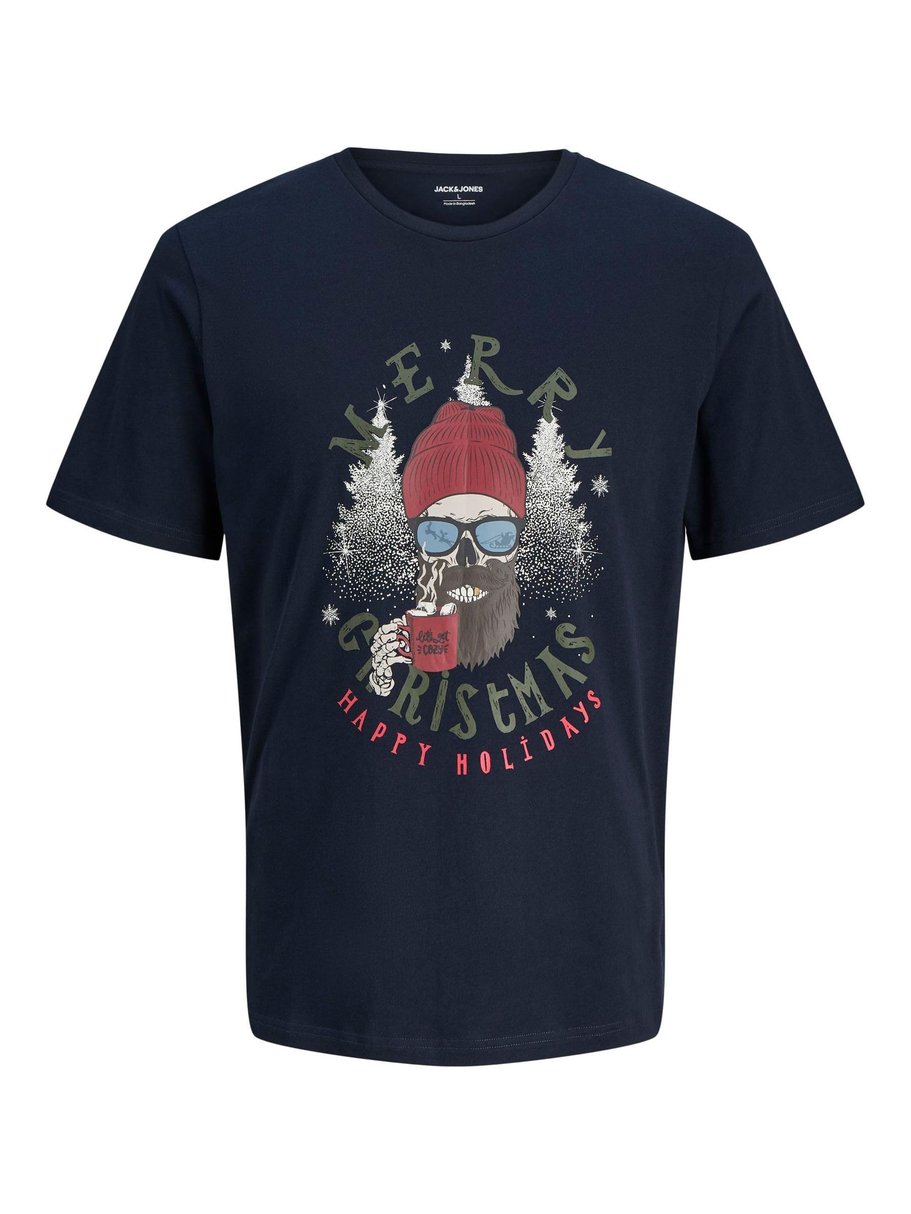 JACK & JONES Boy T-Shirt X-Mas T-Shirt Junior, Sky Captain, 16 Years