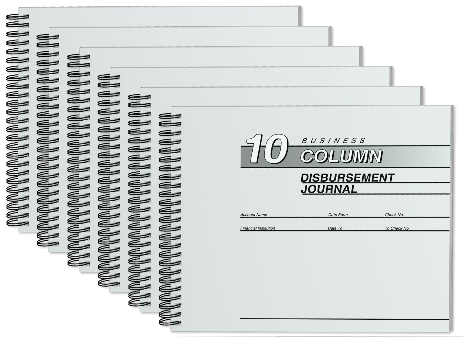 Confezione da 6 diari di pagamento, 25,4 x 21,6 cm, libro mastro spese con 10 fogli a colonna, contabilità contabile per pagamenti in contanti e contabilità per contabilità aziendale e registrazione
