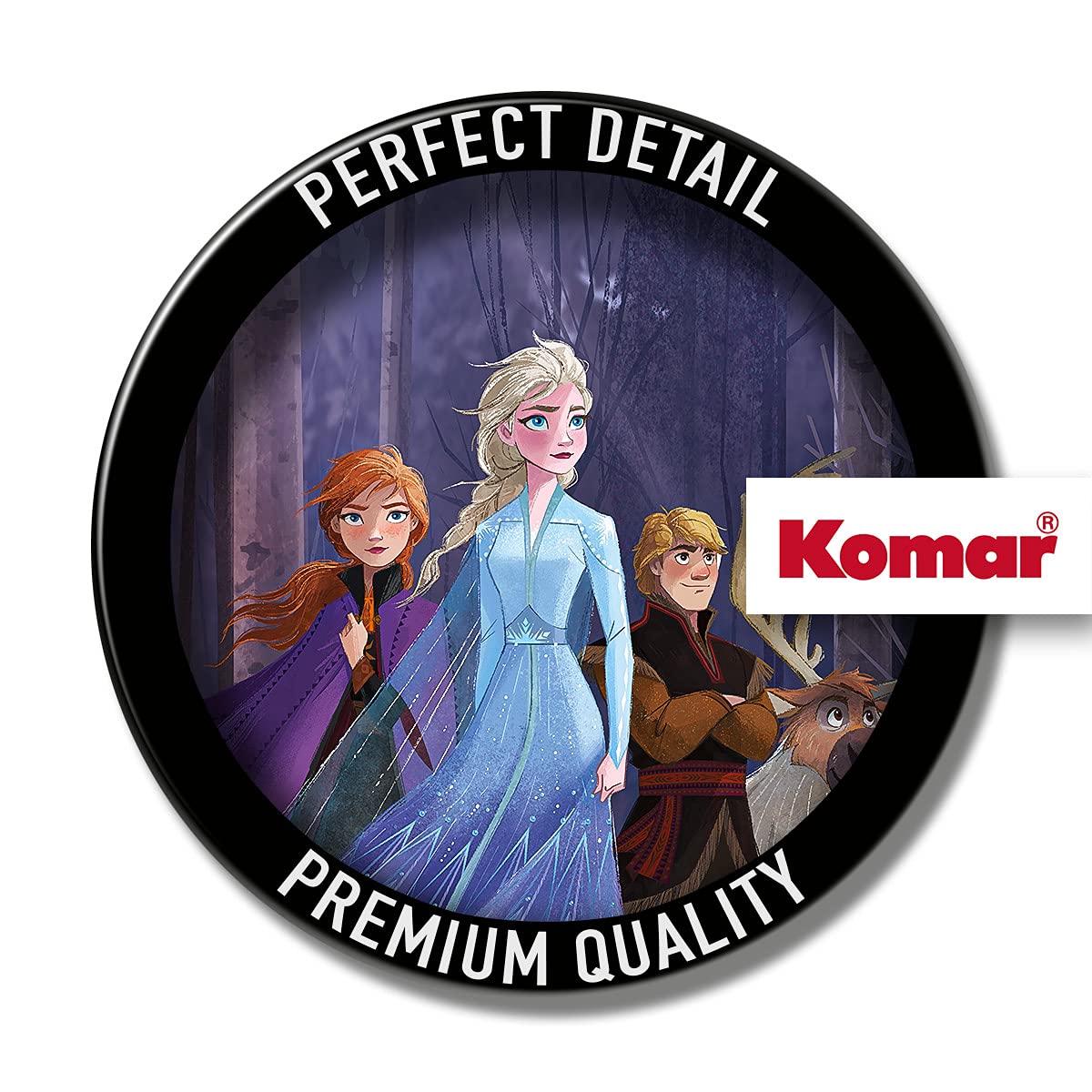 Komar Disney Vlies Fototapete - Frozen Autumn Glade - Größe: 400 x 280 cm (Breite x Höhe) - Kinderzimmer, Tapete, Prinzessin, Anna, Elsa, Die Eiskönigin - IADX8-005