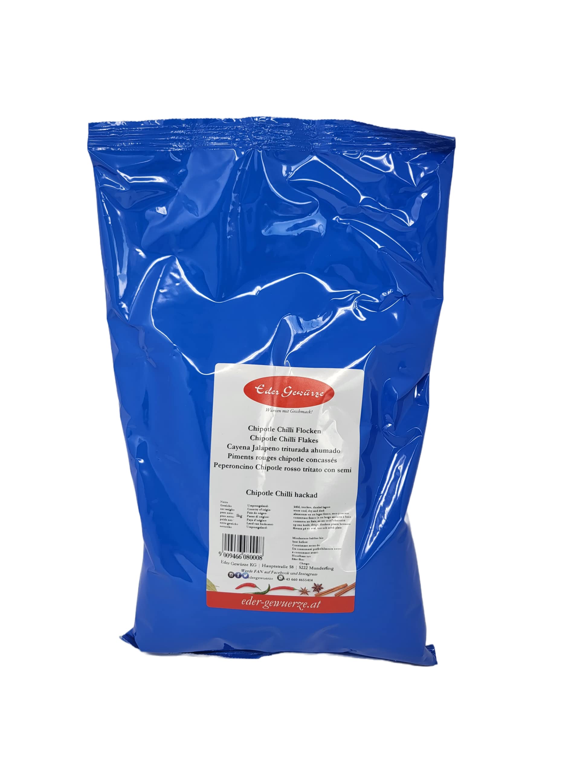 Eder Gewürze - Peperoncino Chipotle rosso tritato con semi - 1kg