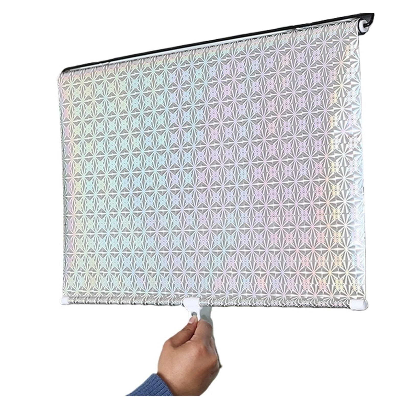 Suction Blinds For Windows Universal Roller Curtains Window Blinds Sunshade Curtain Blackout Curtains with Suction Cup Retractable Sun Shade Roller Curtain(Laser 45x125cm)