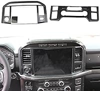 Vista 10 de Korlot Cubierta del panel de control central de fibra de carbono Tirm para Ford F150 2021+(aire acondicionado A/C)