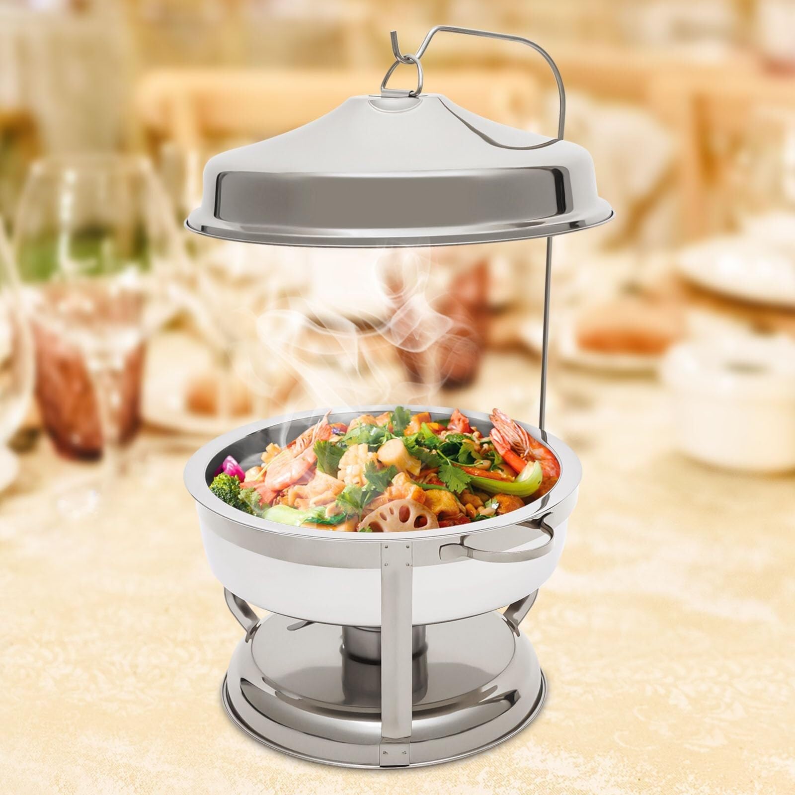 Ensemble de buffet de réchauds 9L Réchauds en acier inoxydable chauffe plat