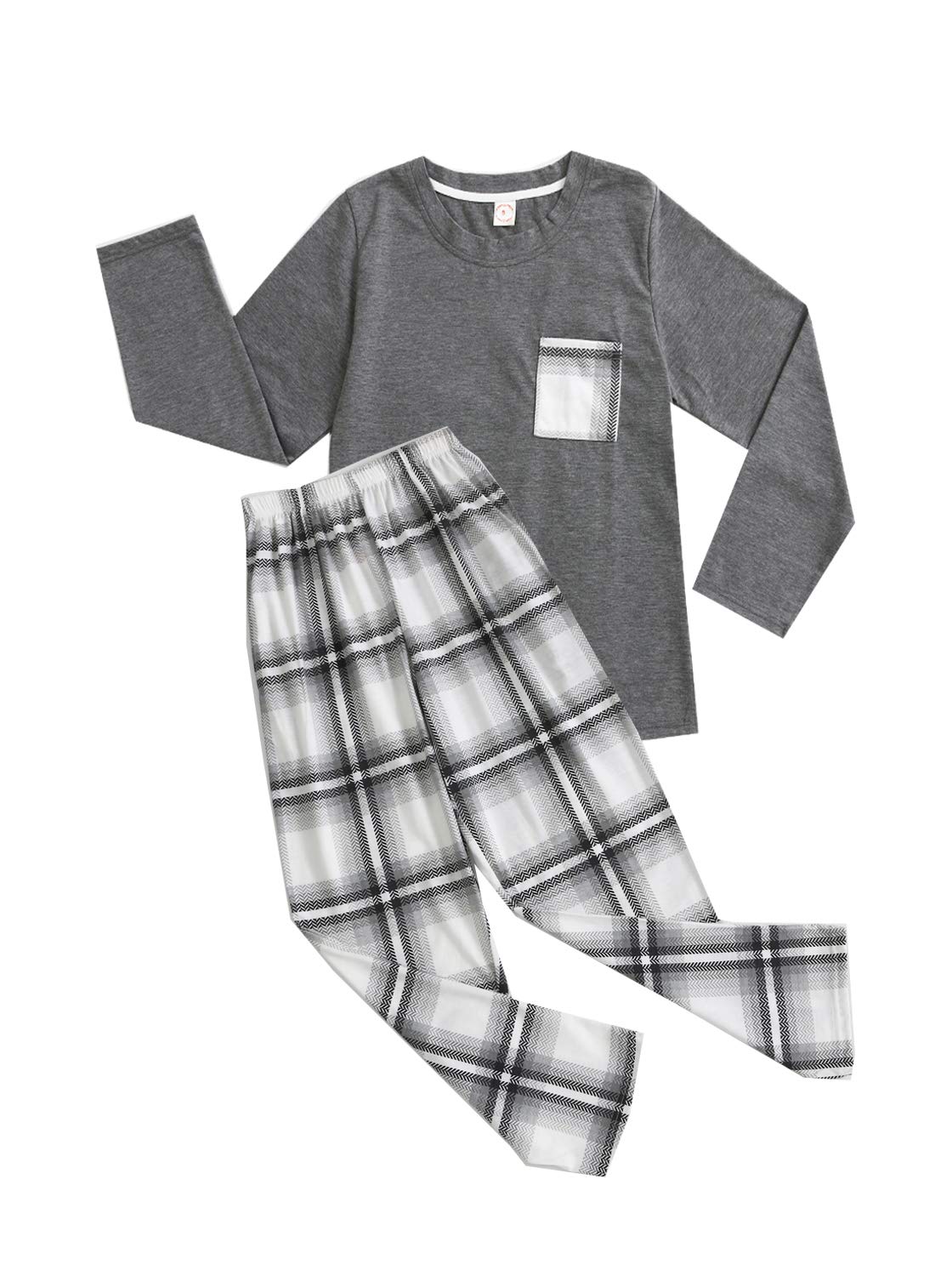Big Boys Pajamas Loose Cotton Top Bottom Lounge Teens Sleepwear Size 10 12  14 16