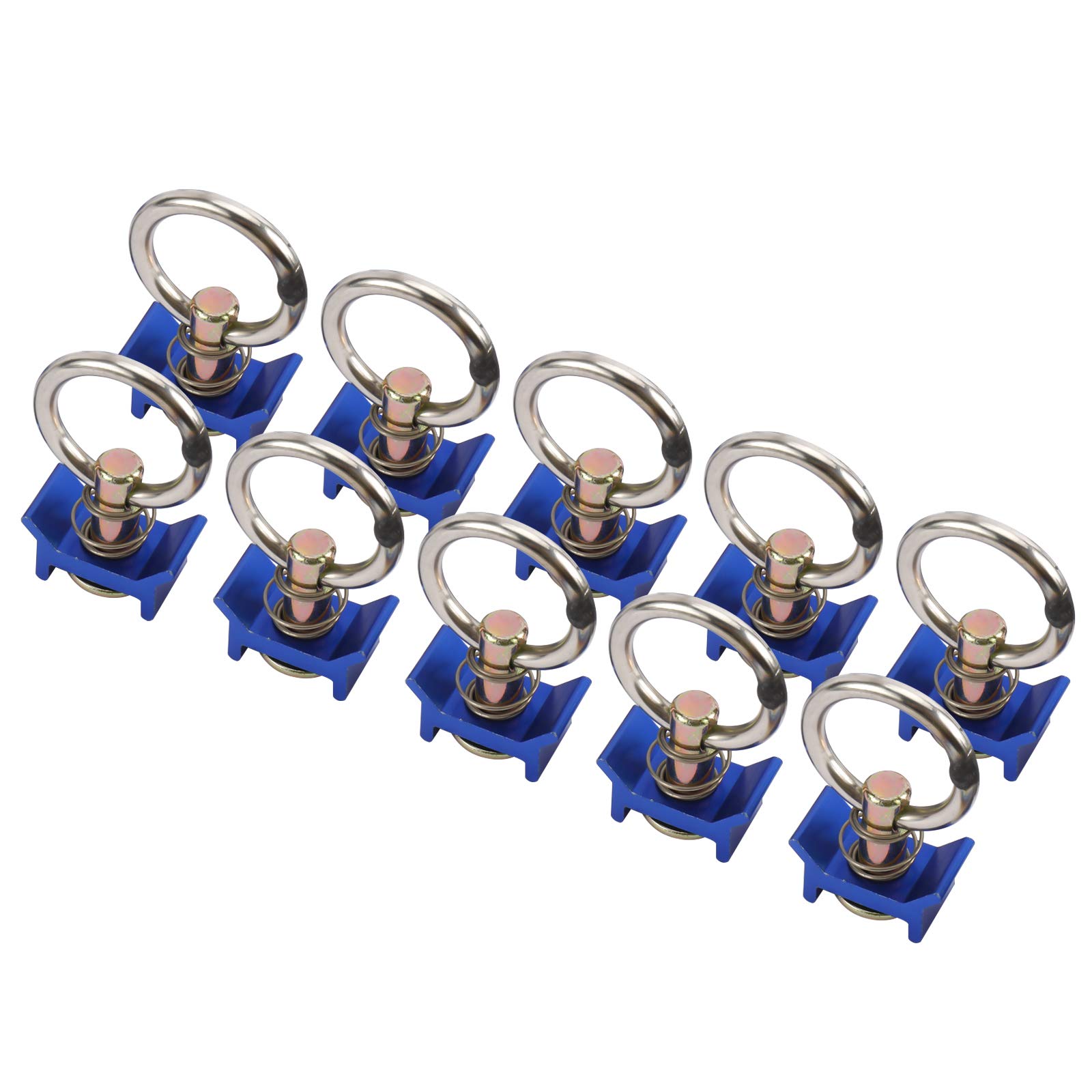 KUNTEC10 PACK L-Track Single Stud Fitting with Round Ring Tie Down 4,000lb Capacity
