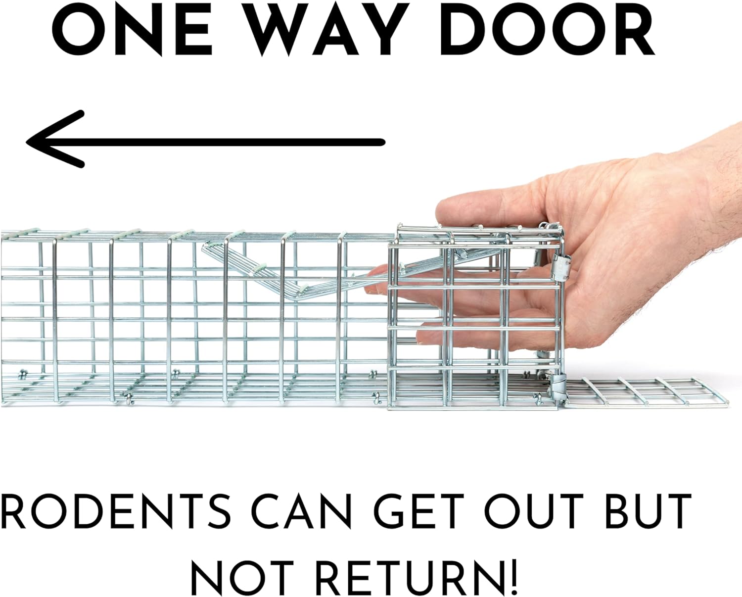 Excluder One Way Squirrel and Rodent Trap - Control Mice, Rats, Bats, Squirrels and More - Fine Copper Mesh Wool Included To Seal Hole- Better than Steel Wool - Good for Attic Door (3 x 3 Opening)