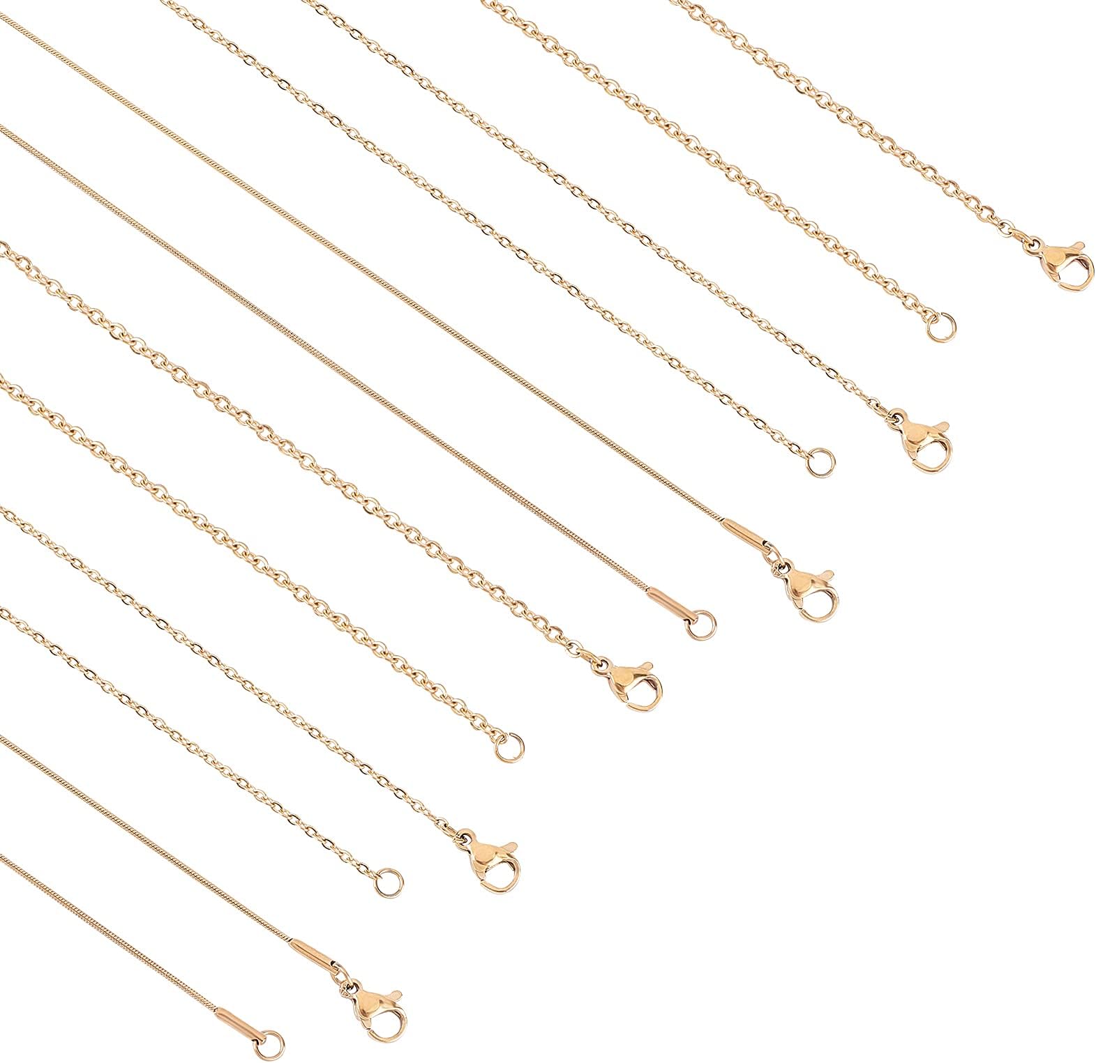 Chaîne Collier Plate En Métal Doré Inoxydable - Neuf Avec étiquettes - Longueur Ajustable ?